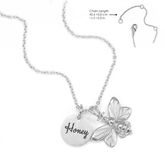 Little Taonga Silver | Honey Bee Necklace
