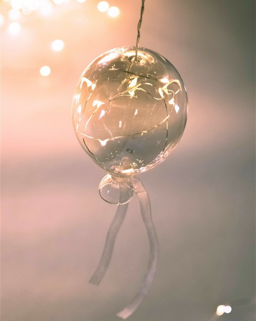 Hanging Glass Light | Clear tinted balloon