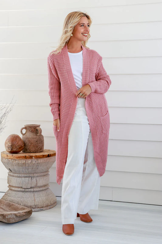 Lila Long Cardigan | Rosewood