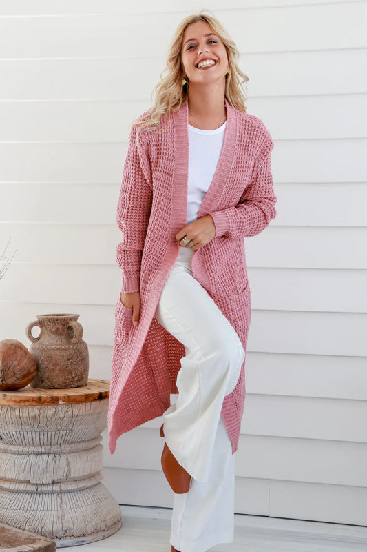 Lila Long Cardigan | Rosewood