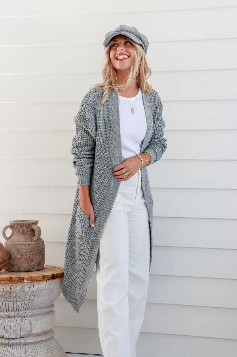 Long Gray Cardigan Outfit