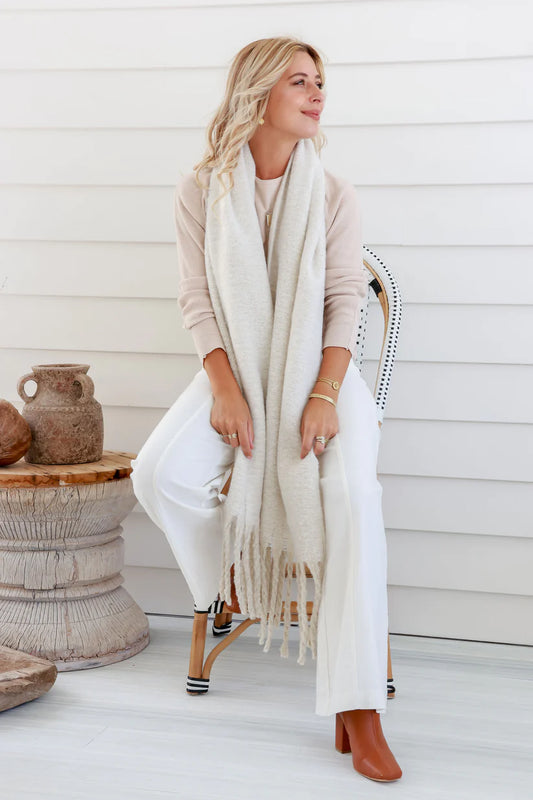 Millie Chunky Scarf | Soft Cream