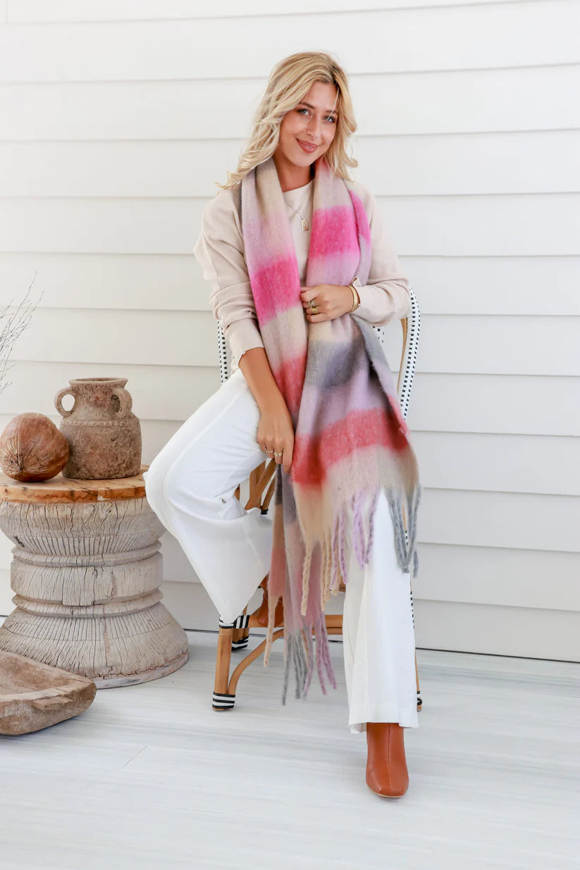 Millie Chunky Scarf | Soft Pink Lilac