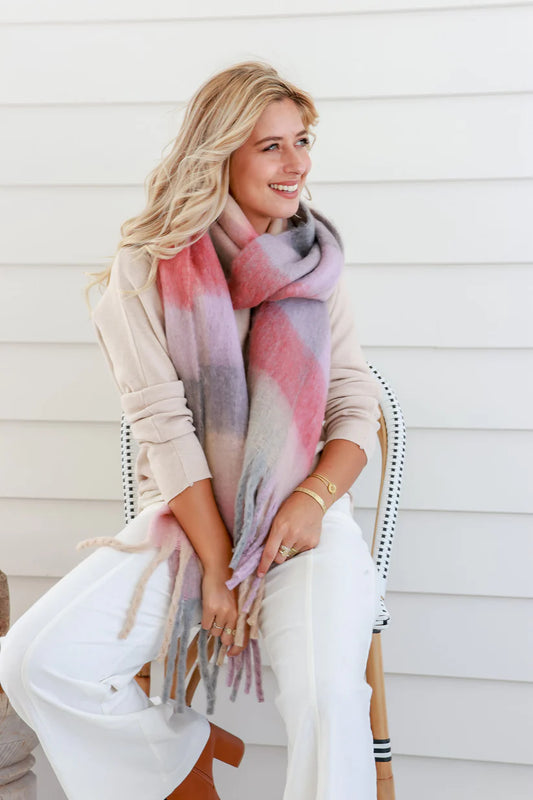 Millie Chunky Scarf | Soft Pink Lilac