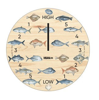 Fish Clock Out NZ Fishing Club Clock