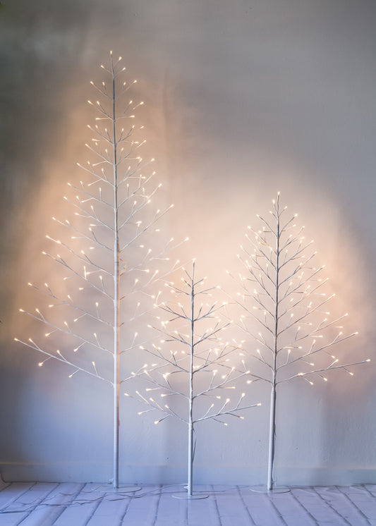 Standing Angel Twinkle Trees | White