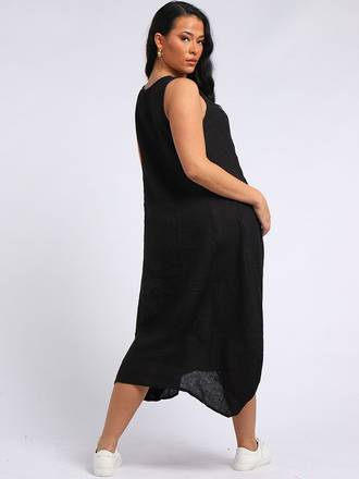 Gabriella Linen Dress | Black