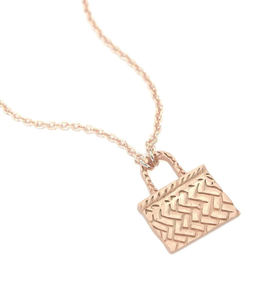 Little Taonga Kete Necklace | Rose Gold