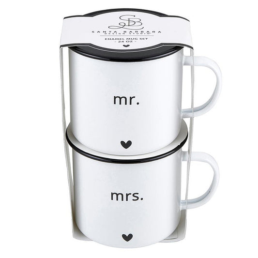 Enamel Mug Set | Mr & Mrs