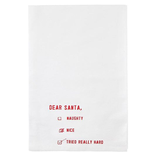 Thirsty Boy Teatowel - Dear Santa