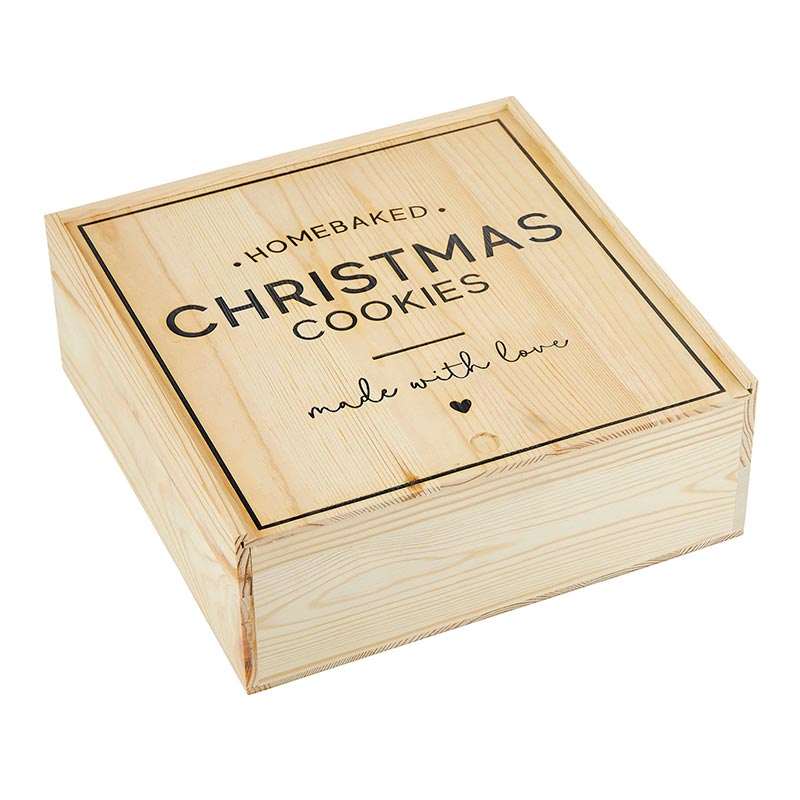 Sweets Wood Box LGE - Christmas Cookies