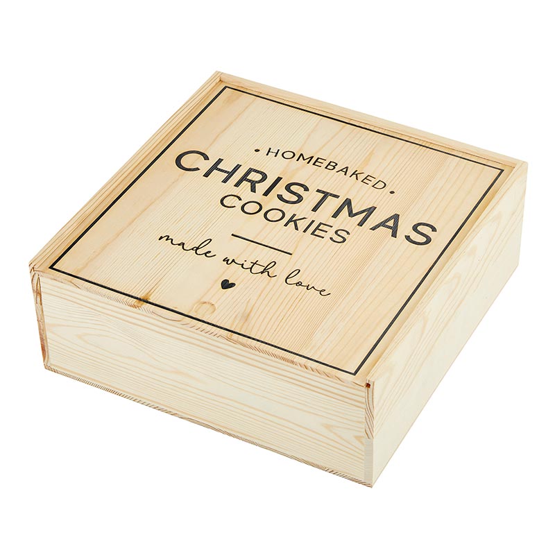 Sweets Wood Box LGE - Christmas Cookies