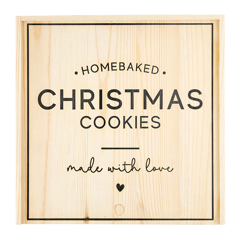 Sweets Wood Box LGE - Christmas Cookies