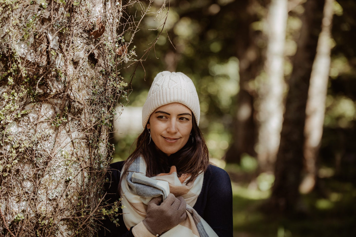 Zigzag Natural Gloves