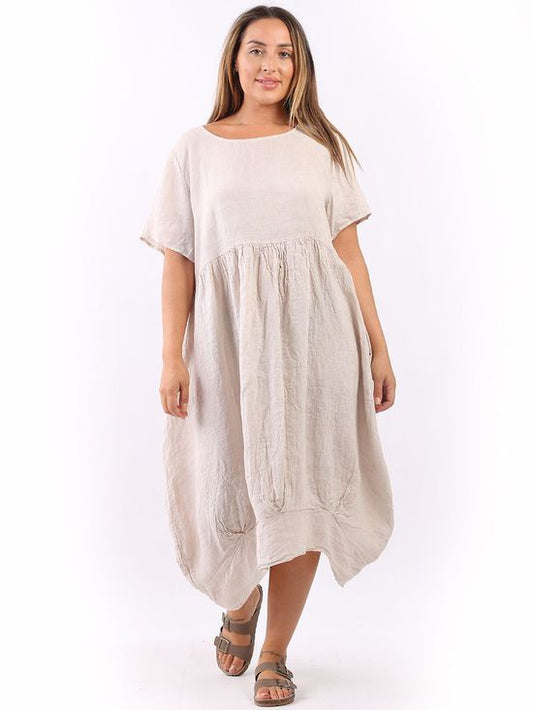 Mila Linen Dress | Beige