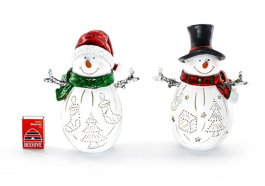 Metallic Red Snowman Large