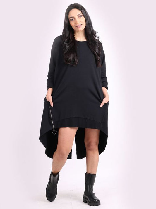 Nina Long Back Sweater Black