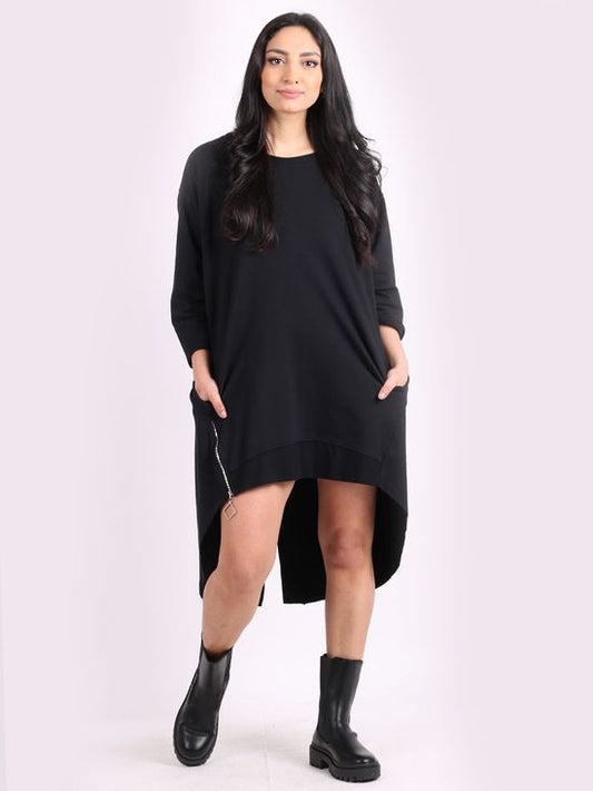 Nina Long Back Sweater Black