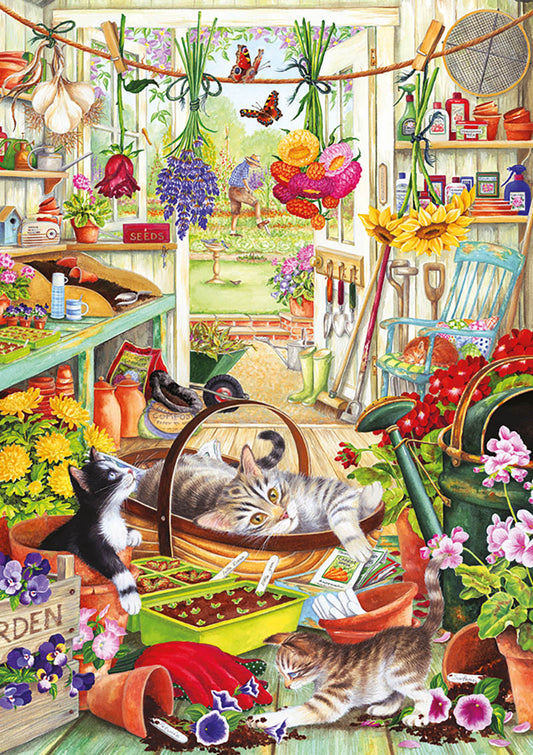 Otter House 500pc XL Puzzle | Allotment Kittens