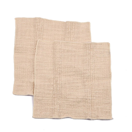 Woven Check Dish Cloths S/2 Natural