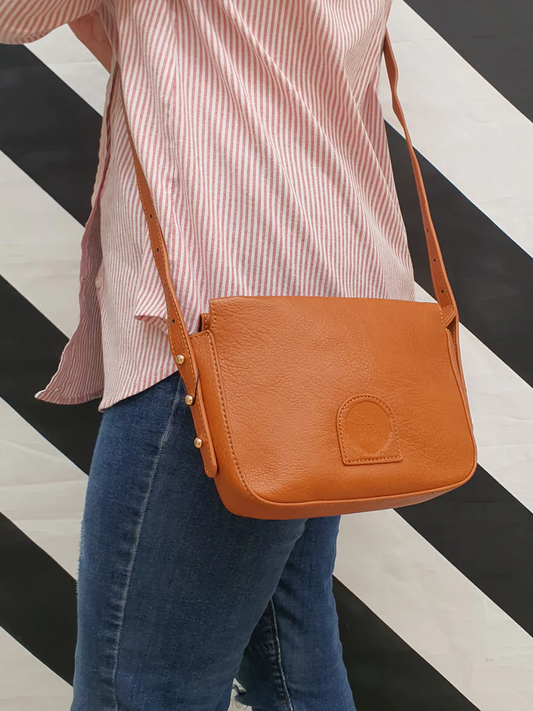 Riley Crossbody - Tan new larger version