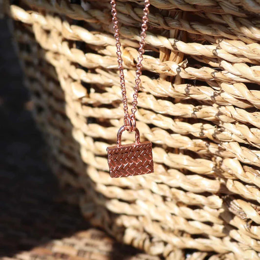 Little Taonga Kete Necklace | Rose Gold