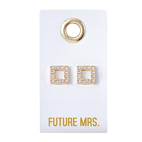Stud Earrings Love Wedding - Future Mrs