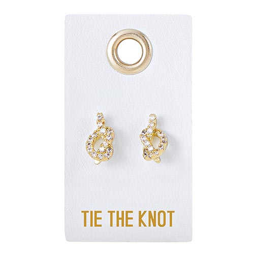 Stud Earrings Love Wedding - Tie The Knot
