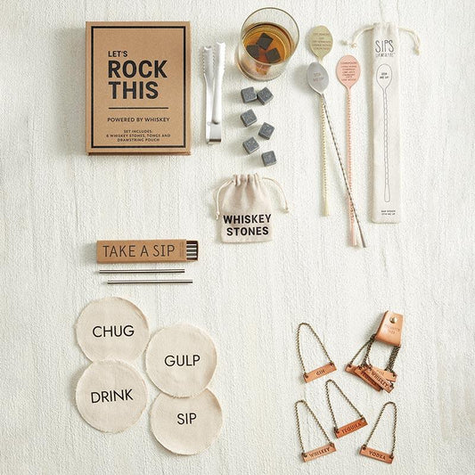 Cardboard Book Set Whiskey Stones