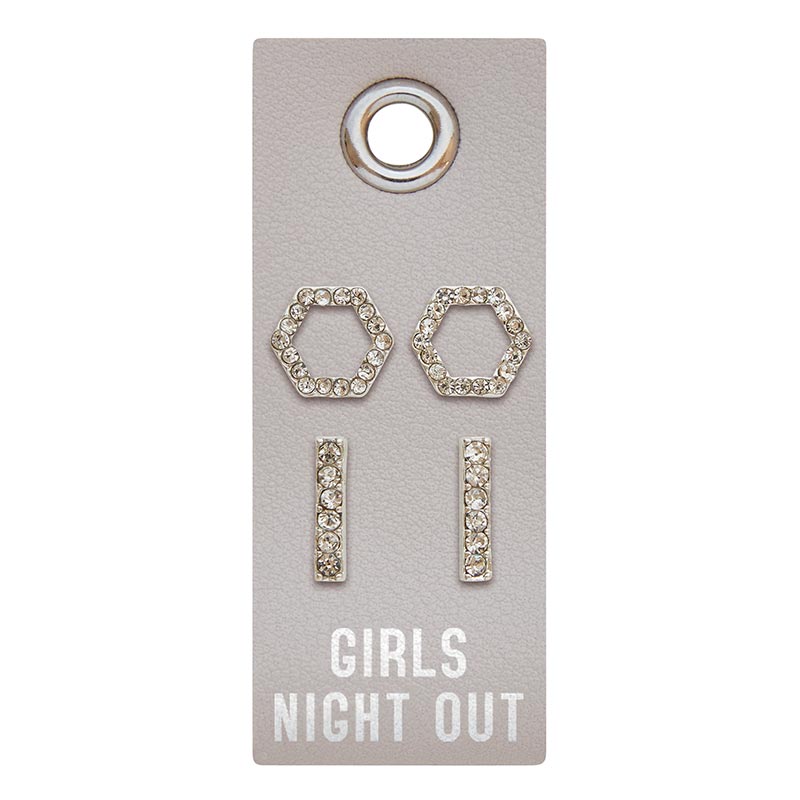 Silver Stud Earrings | Girls Night Out