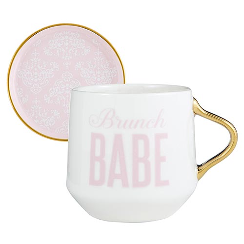 Mug And Coaster Lid - Brunch Babe