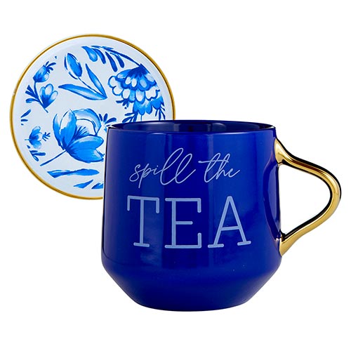 Mug And Coaster Lid - Spill The Tea