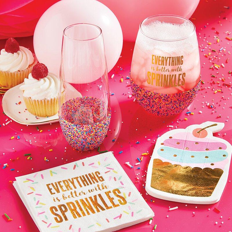 Stemless Wine Glass - Everything Is Better With Sprinkles