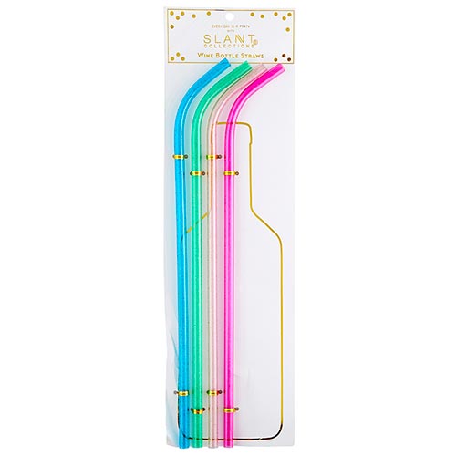 Wine Bottle Straws Multicolour