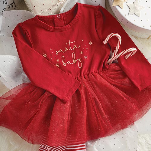 Dress - Santa Baby 6-12mnths