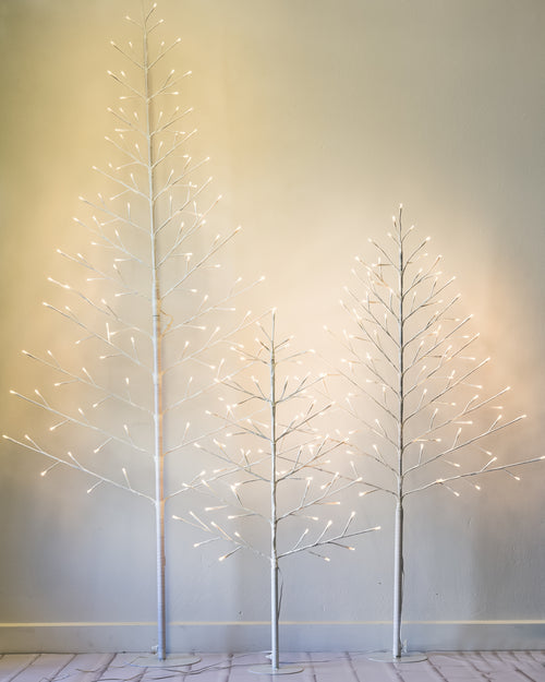 Standing Angel Twinkle Trees | White