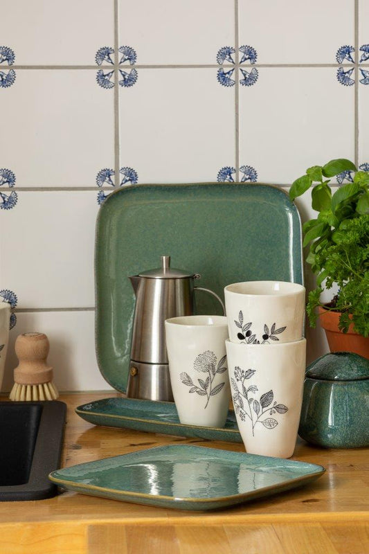 Black & White Stoneware Mug