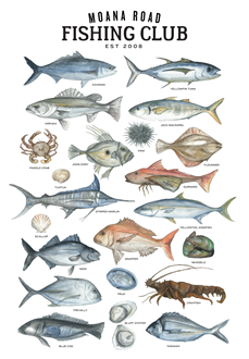 Fishing Club Tea Towel