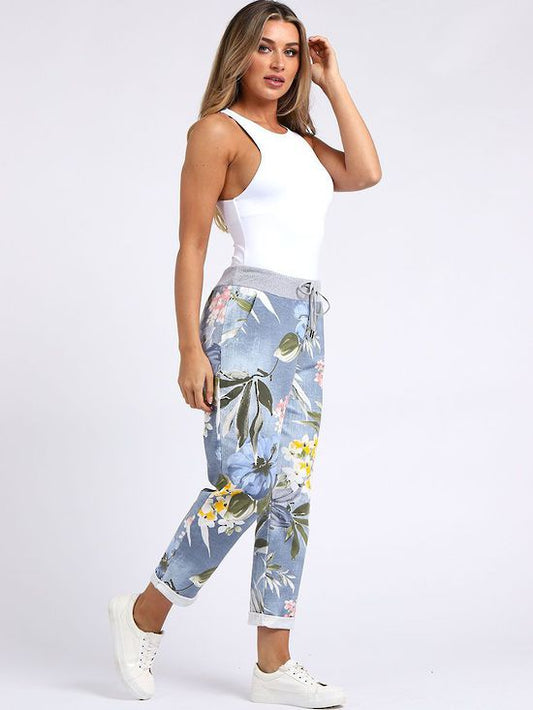 Denver Tropical Trousers | light blue