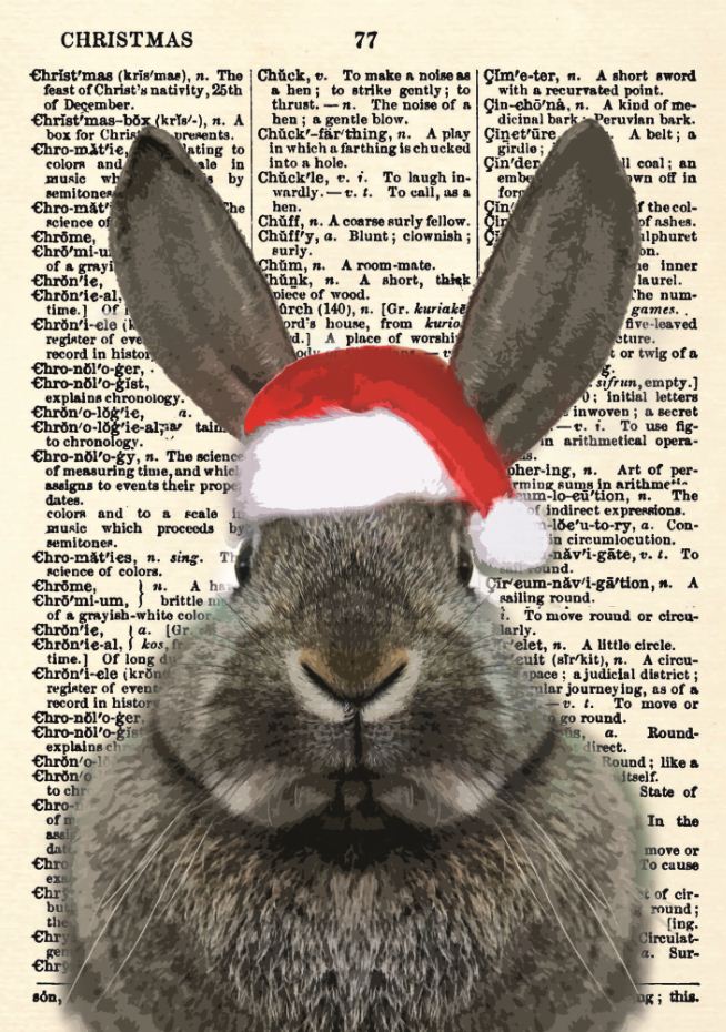 Art Press - Santa's Little Hopper - Christmas Card