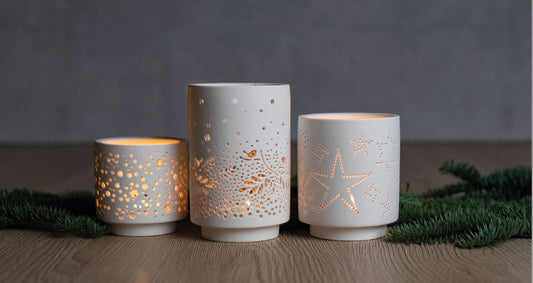 Räder - Assorted Set of 3 - Christmas Porcelain Tealight