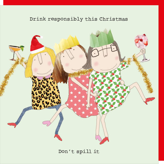 Rosie Made A Thing - Drink Responsibly - Christmas Card