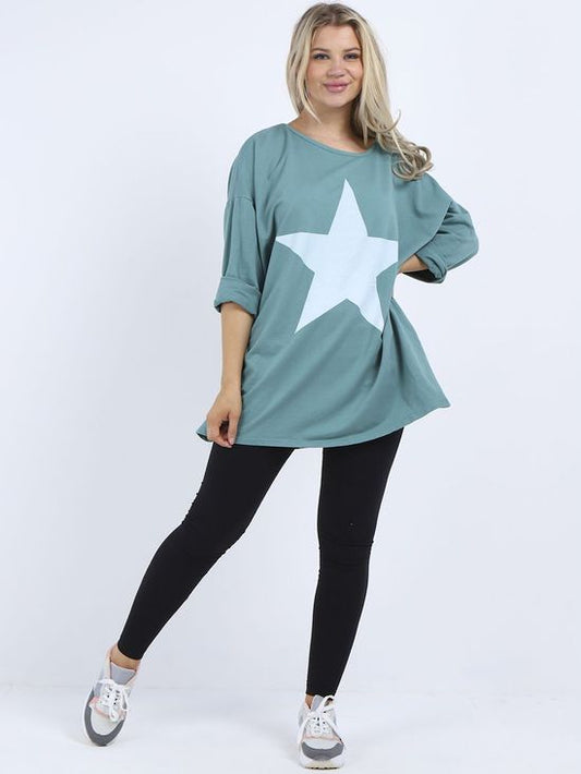 Zola Star Sweater Sage Plus Size