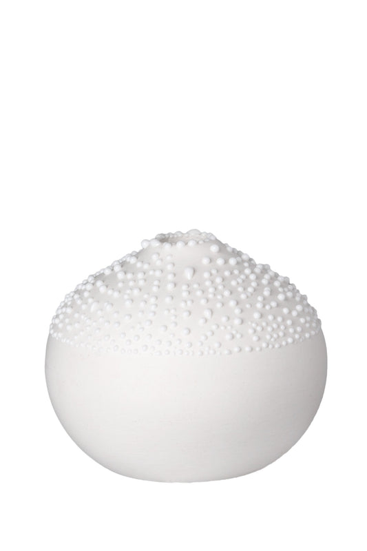 Räder - White Beaded #1 - Mini Porcelain Vase