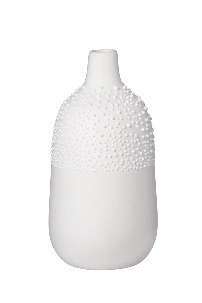 Räder - White Beaded #4 - Mini Porcelain Vase