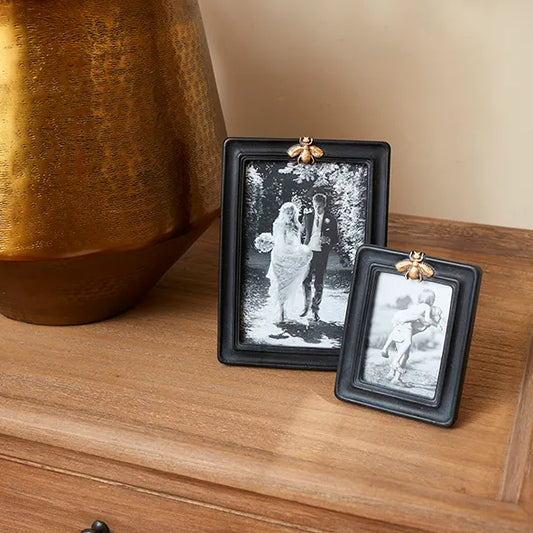 Bee Black Photo Frame 4x6"