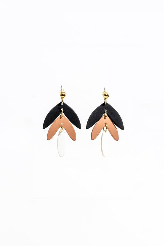 Caz Tan Leaf Earrings