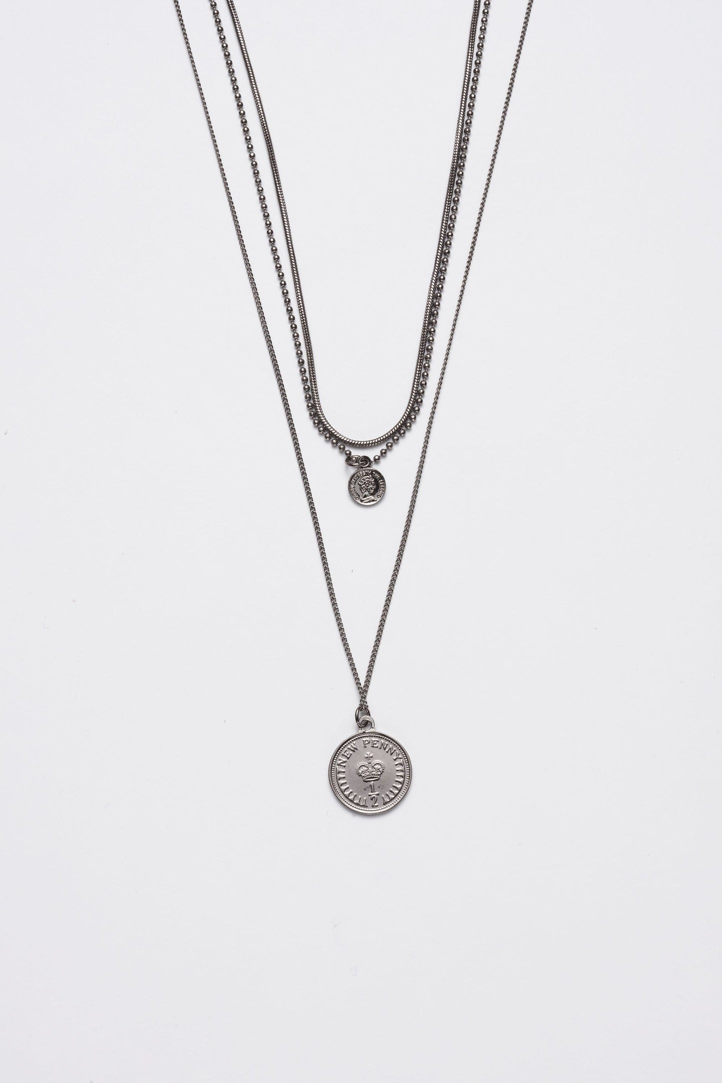 Currency Gunmetal Necklace