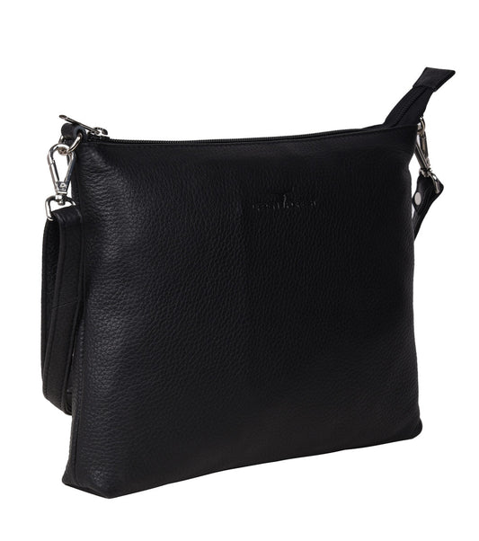 Emma Leather Sling Bag | Black