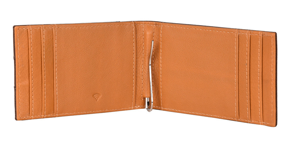 Eddy Slim Leather Wallet | Decker Brown/Mustard